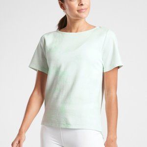 Athleta Sundown Boatneck Tie Dye Top XXS NWT